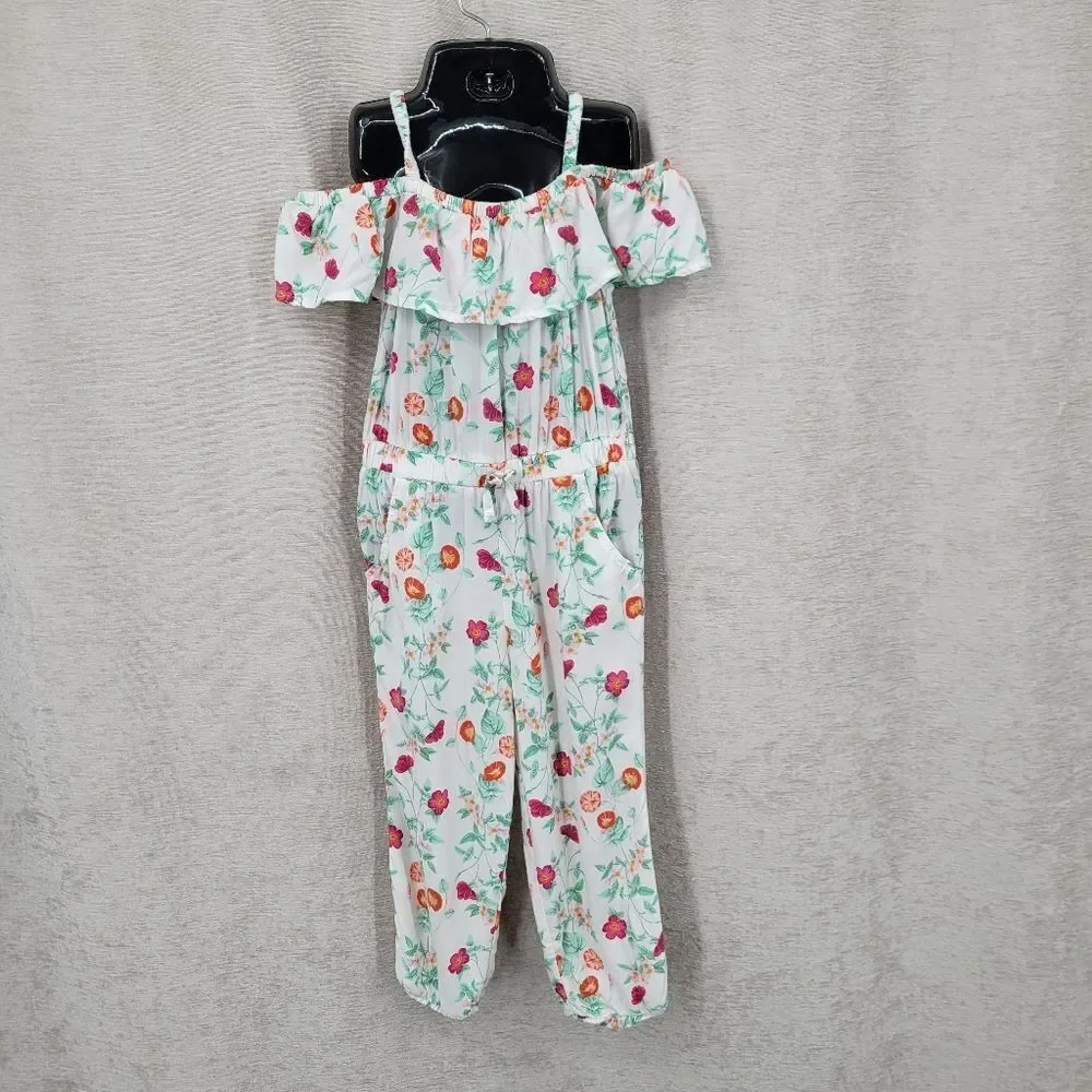 Old Navy Girls Floral Off Shoulder Kids Jumpsuit